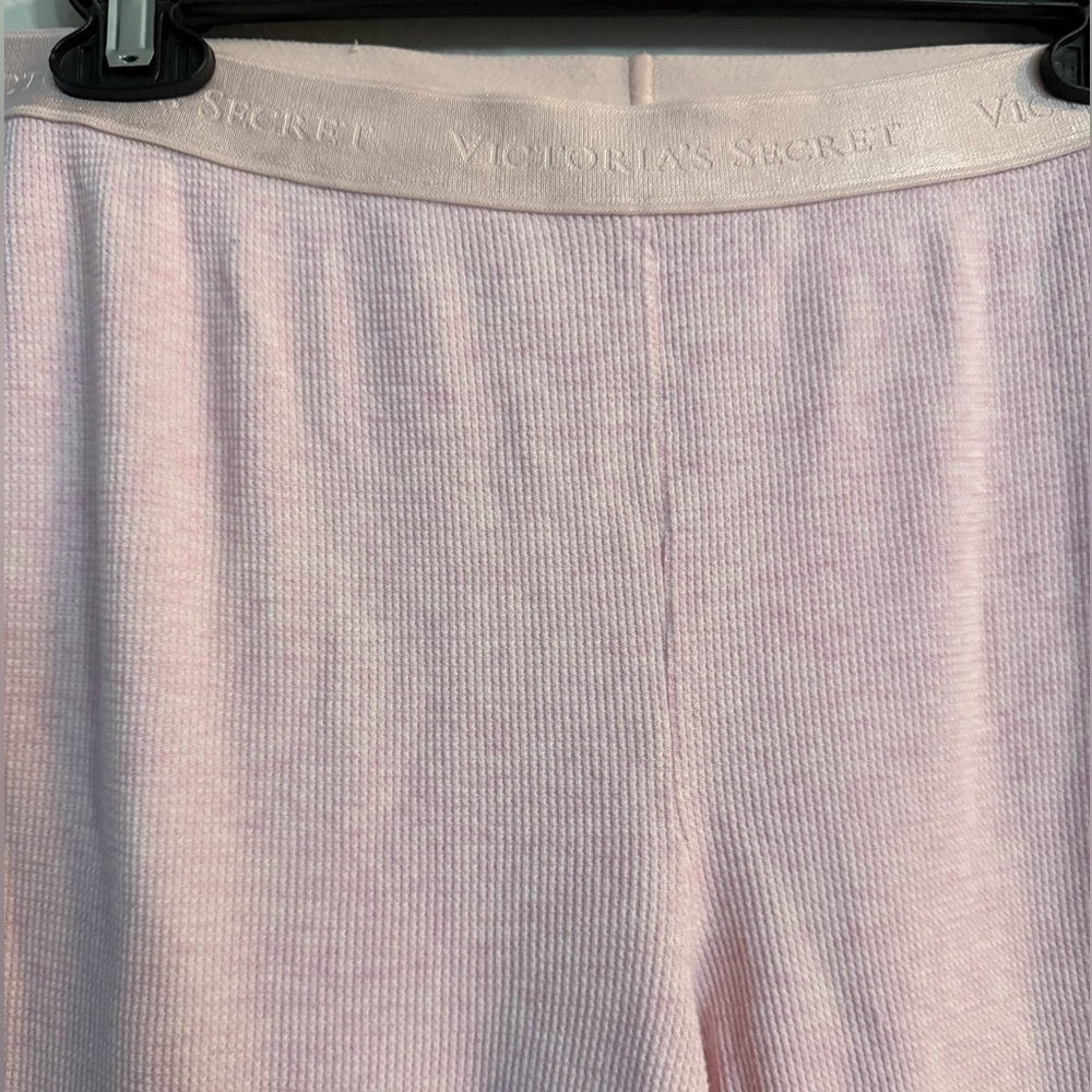 Victoria's Secret Light Pink Henley Logo Band Knit Leggings - Picture 2 of 5